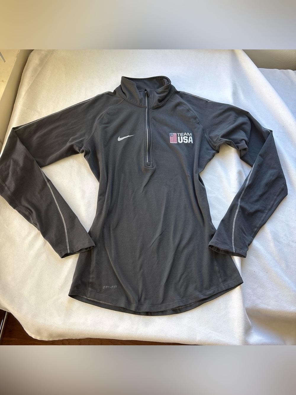 Nike Team USA Women's Black Half-Zip Performance Top